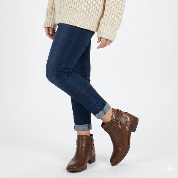 *Baretraps Maci Brown Leather Ankle Boot - Picture 1 of 6